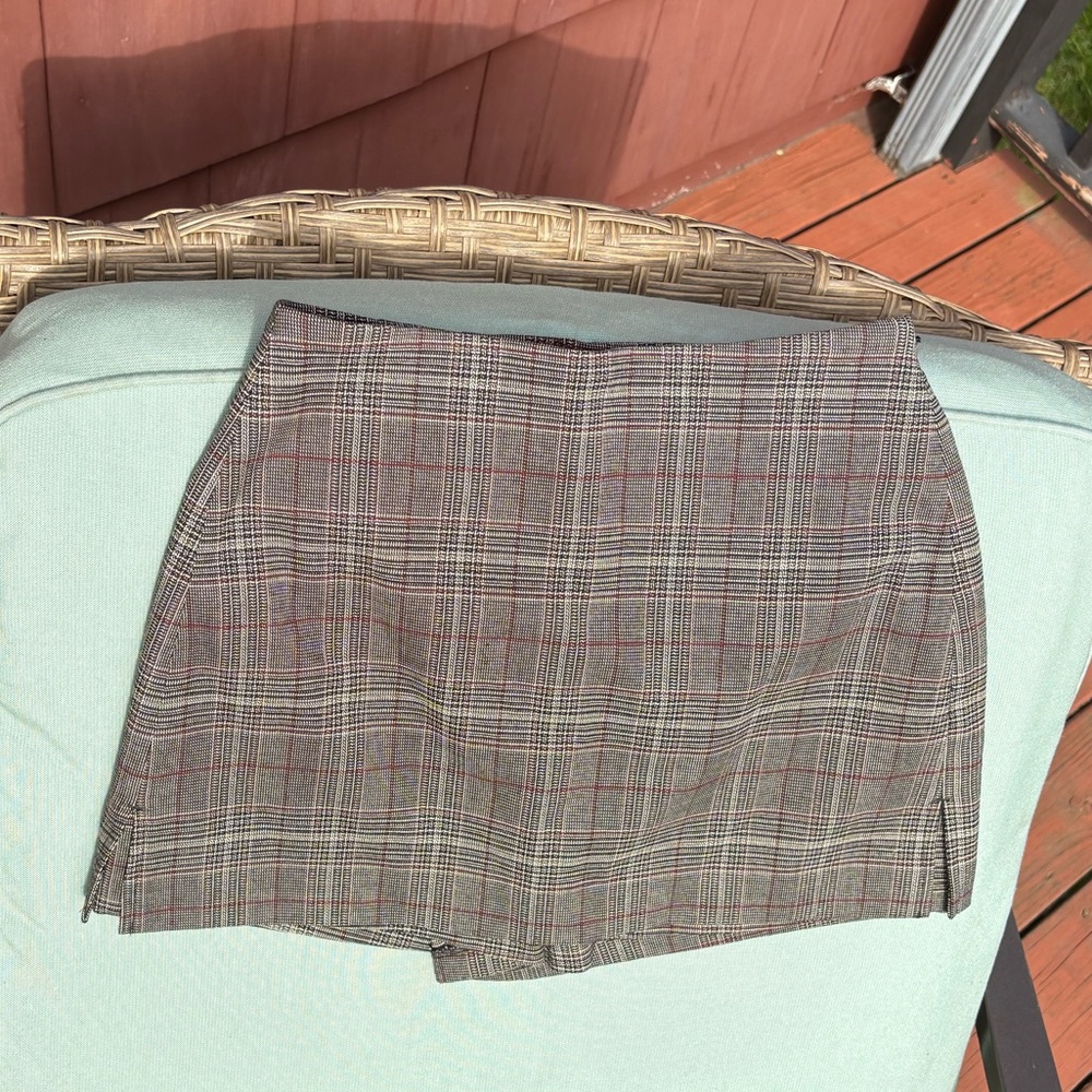 Express Plaid Skort - 0